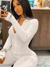 Load image into Gallery viewer, LUCKY LABEL WHITE JUMPSUIT
