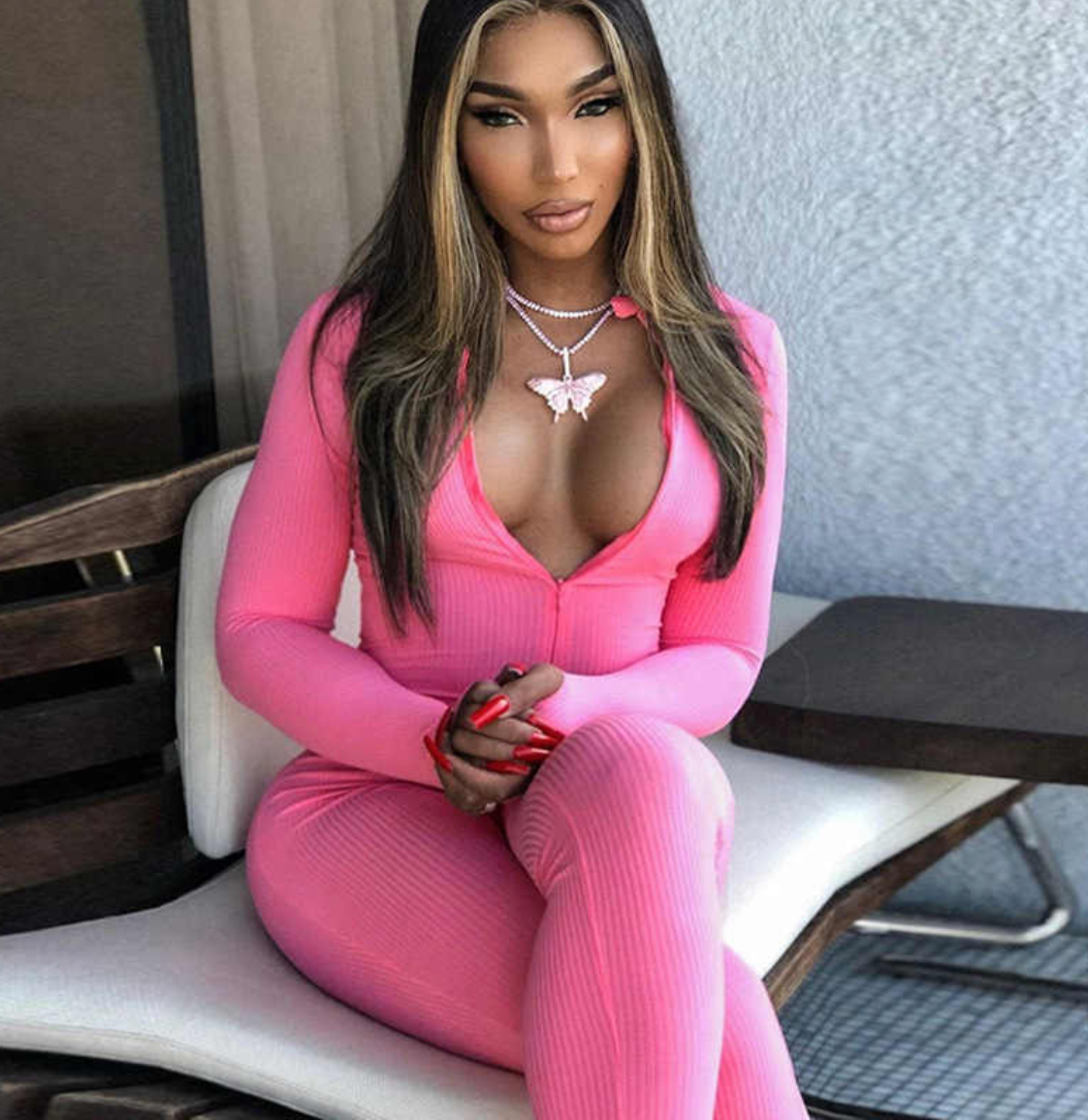 LUCKY LABEL PINK JUMPSUIT