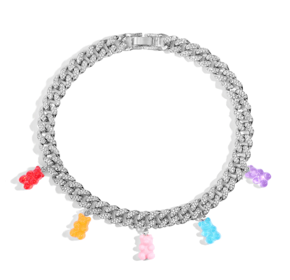 MULTI-COLOUR TEDDY CUBAN LINK CHAIN